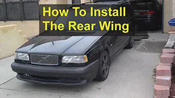 Rear wing installation for P80 Volvo's with newer 1 piece style brackets, 850 & V70 cars. - VOTD