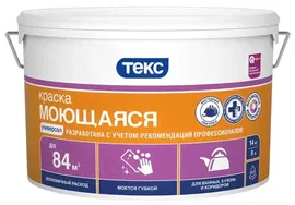 Краска ТЕКС Универсал моющаяся матовая белый 14 кг