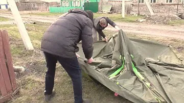 Установка палатки Лотос 5 Мансарда