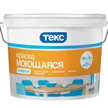 Краска водно-дисперсионная моющаяся Универсал, 14 кг ТЕКС (TEKS)