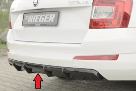Skoda Octavia A7 13-19 Лифтбек/Универсал Накладка на задний бампер/диффузор глянцевая